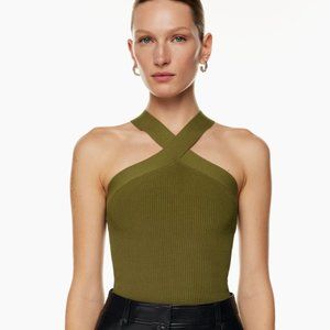 Sculpt Knit Criss Cross Tank  WAIST LENGTH